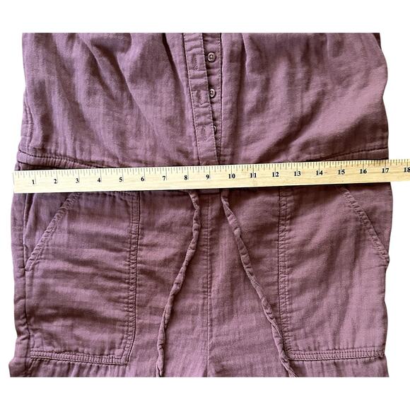 Old Navy Loose Fit Adjustable Strap Wide Leg Brown Jumpsuit XS Petite - Picture 4 of 6